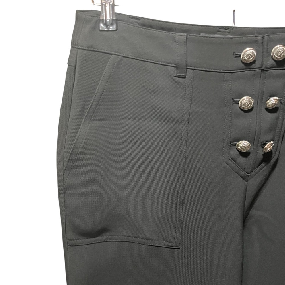 Karl Lagerfeld Black Wide-Leg Pants 8 - Picture 2 of 11